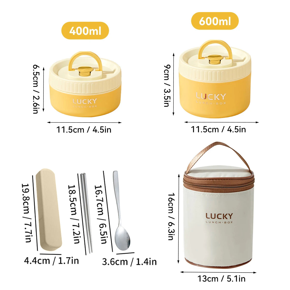 Bento Lunchbox Set isoliert Edelstahl - Thermobehälter mit Tasche