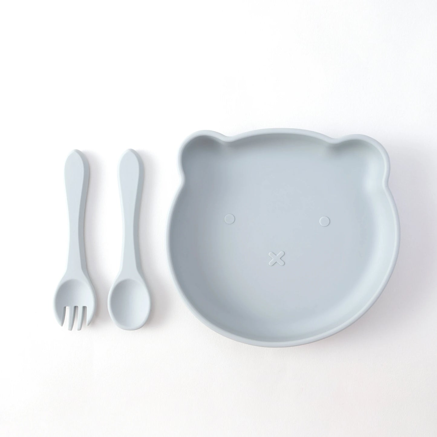 3-teiliges Babygeschirr Set mit Saugnäpfen Löffel und Gabel BPA-frei