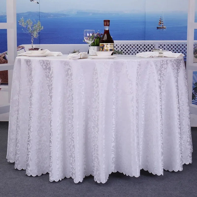 Runde wasserdichte Jacquard Tischdecke für Hotel Hochzeit Party