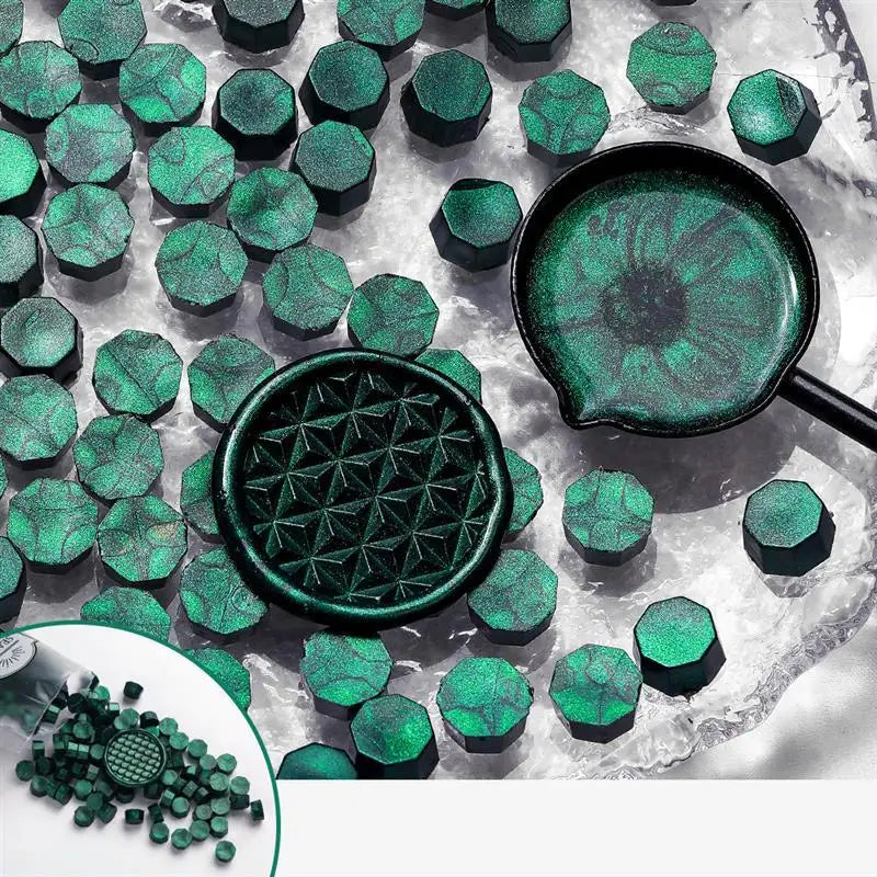 100 Glitzer Wachsperlen für stilvolle Siegel DIY Dekoration