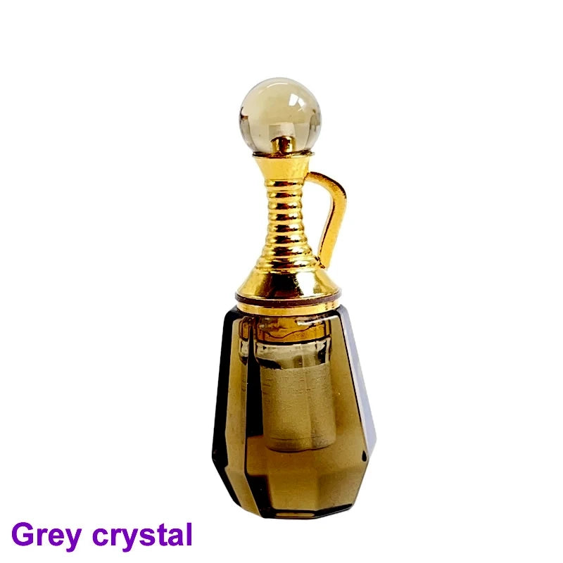 Unregelmäßige Naturstein Parfümflasche Anhänger – Amethyst Tigerauge Öl Diffusor