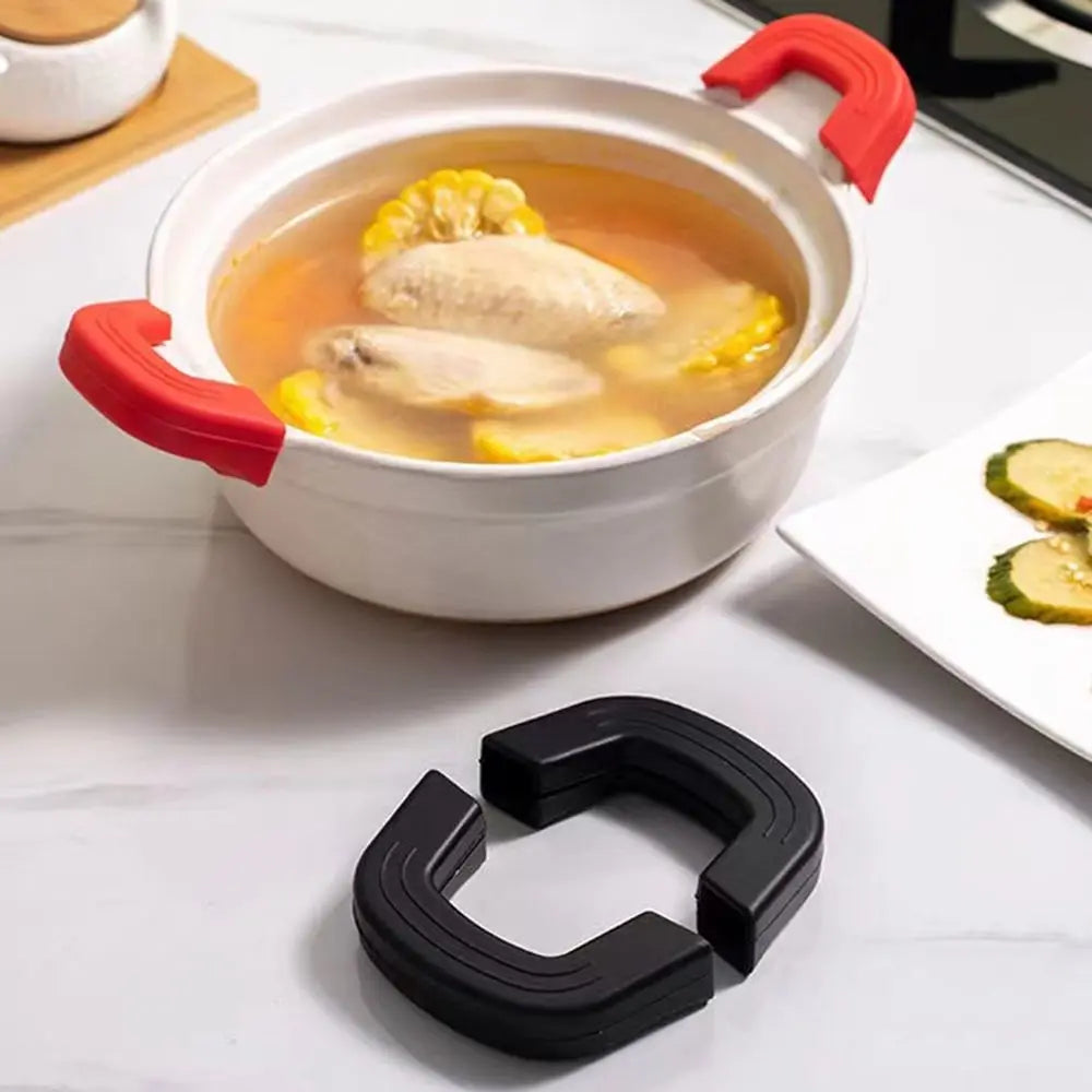 2er Set Silikon Hitzeschutz Griffabdeckung für Töpfe und Pfannen