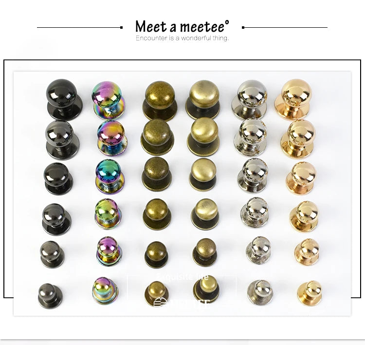 20er Set Metallnieten 4-12 mm, Gürtelverschlüsse für DIY-Lederzubehör-Yabubest - Home & More