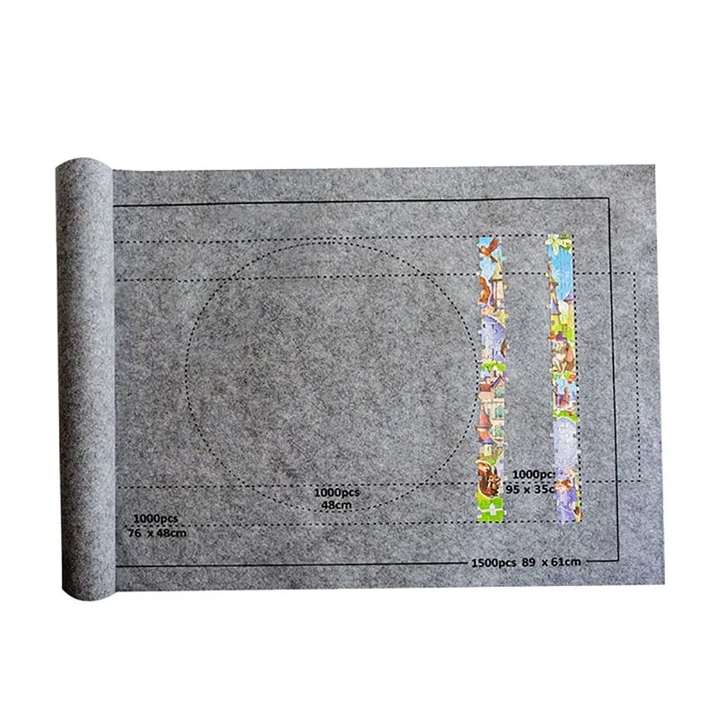 Puzzle Rollmatte für bis zu 1500 Teile – Tragbar & Praktisch, für Jigsaw