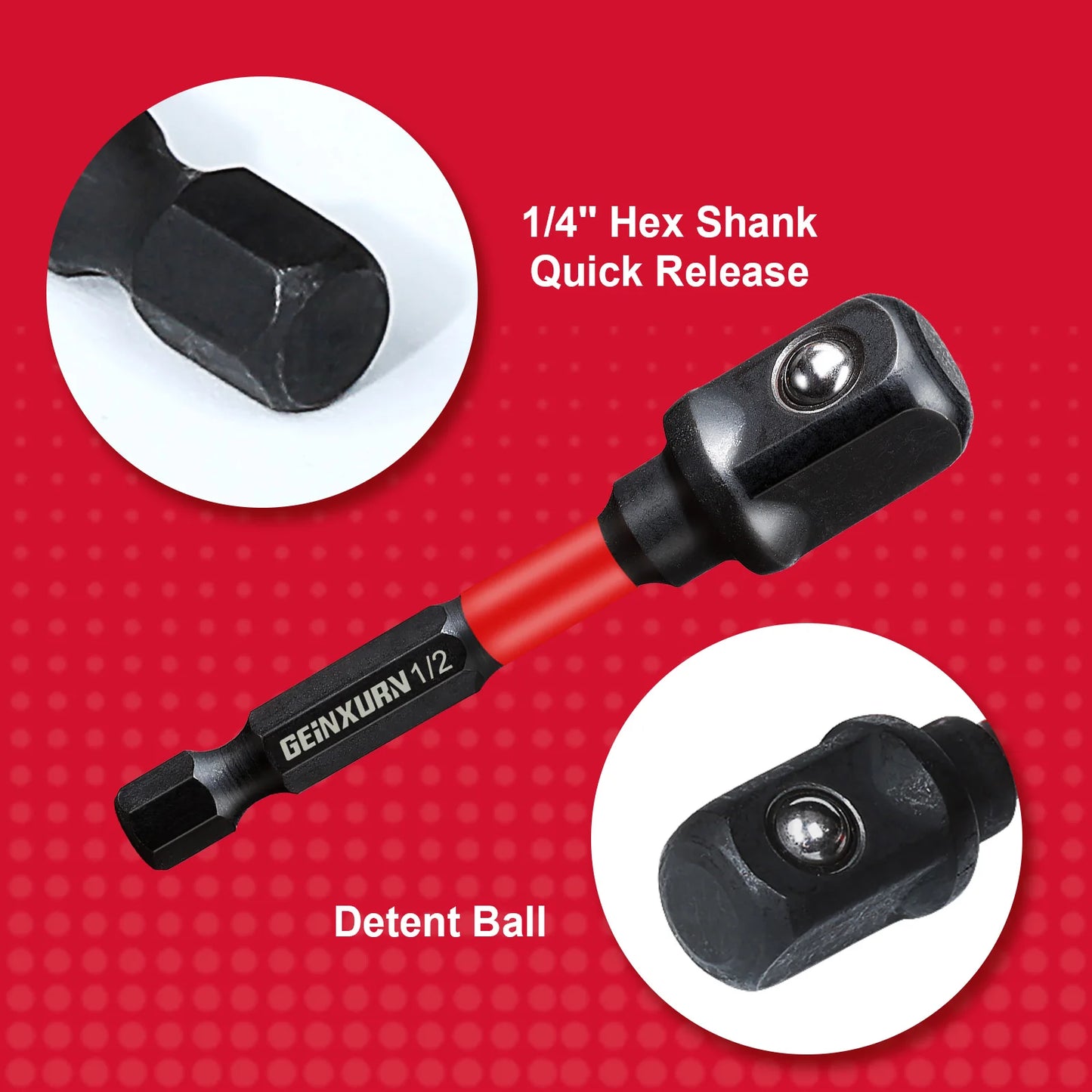 Flexibles Schlagschrauber-Adapter-Set 1/4-3/8-1/2 Zoll aus robustem Stahl