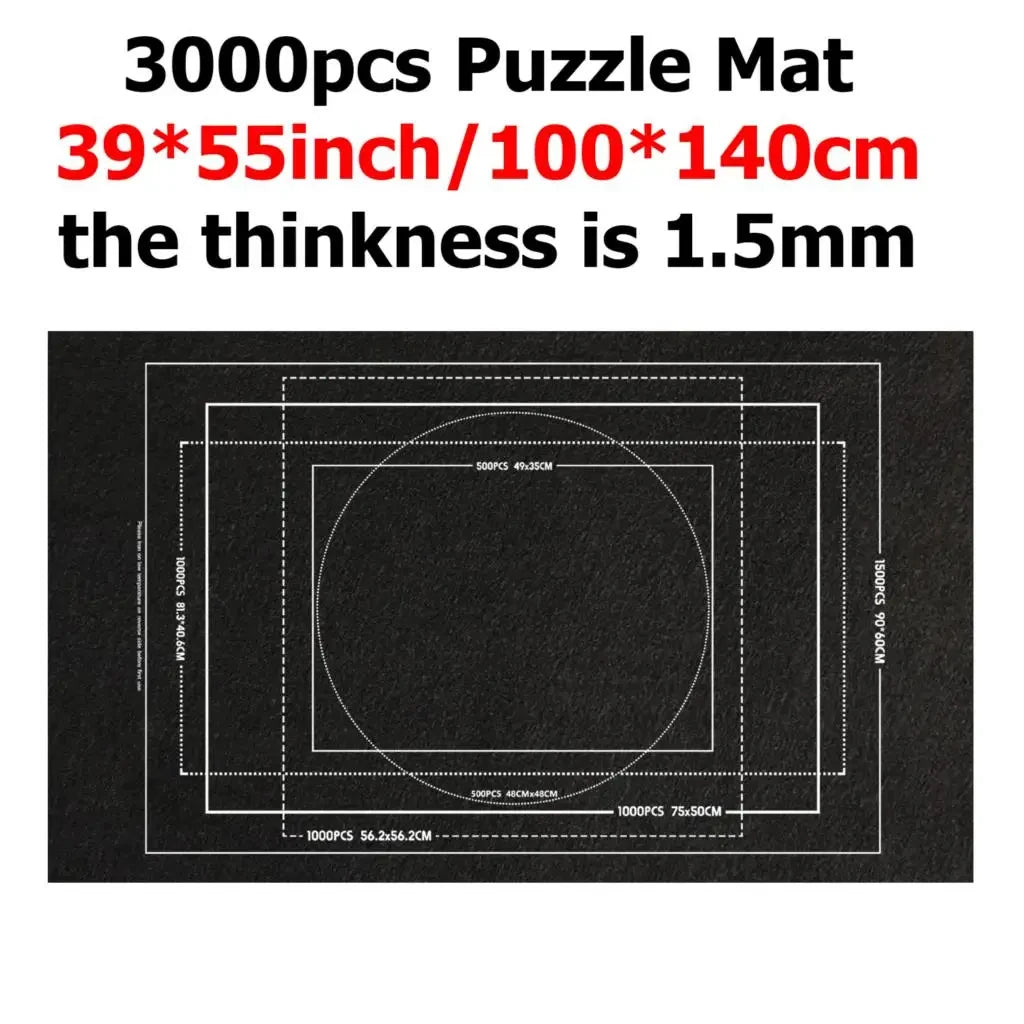Puzzle Lagerung Matte Roll-Up für 1000-3000 Teile – Reisefreundlich, Spiel