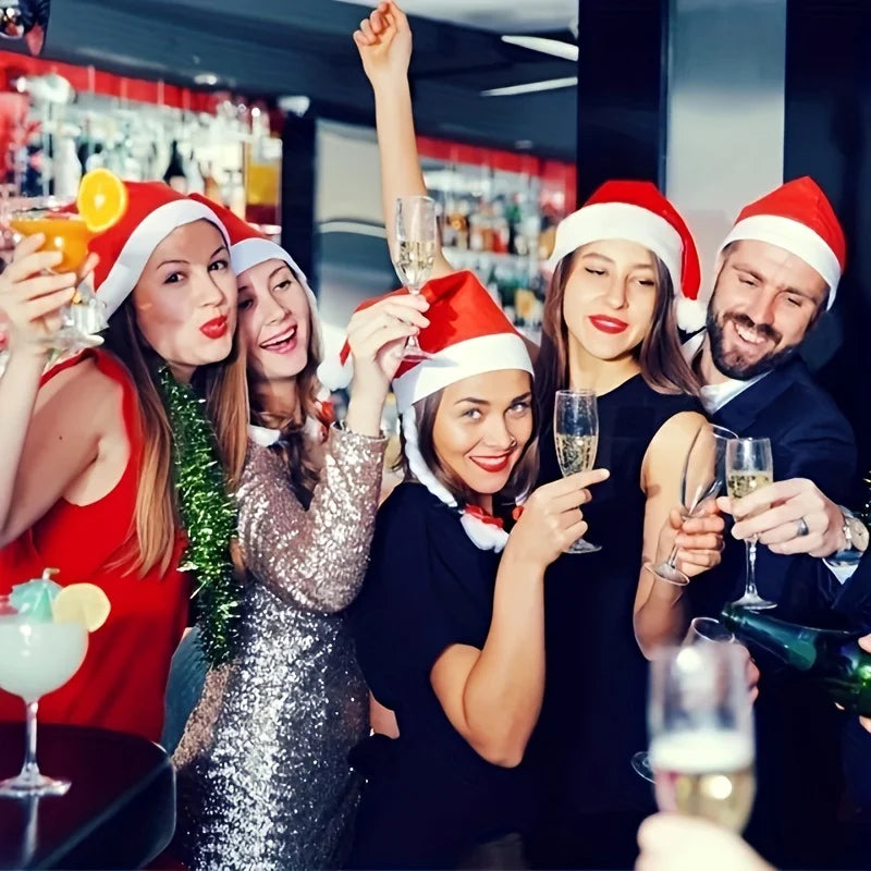 20 Festliche Weihnachtsmützen für Gruppen aus Vliesstoff