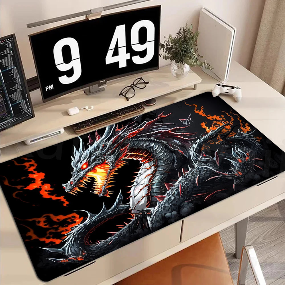 XXL Gaming Mauspad Chinesischer Drachen Anime Schreibtischunterlage