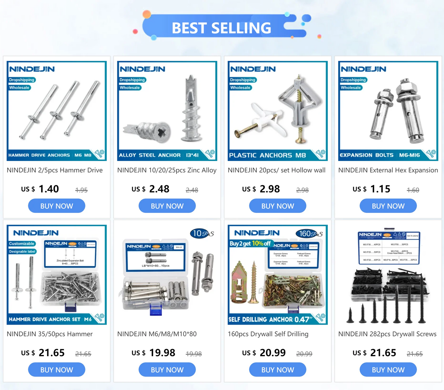 Heavy Duty Expansionsbolzenanker gelb verzinkt M6 bis M16 für Beton