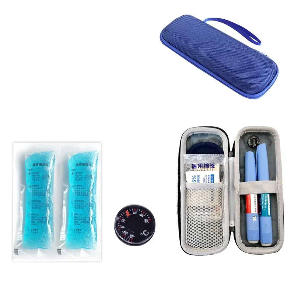 Wasserdichte Insulin-Kühltasche mit 2 Gelpacks - Gelstiftbeutel – mobiler Schutz