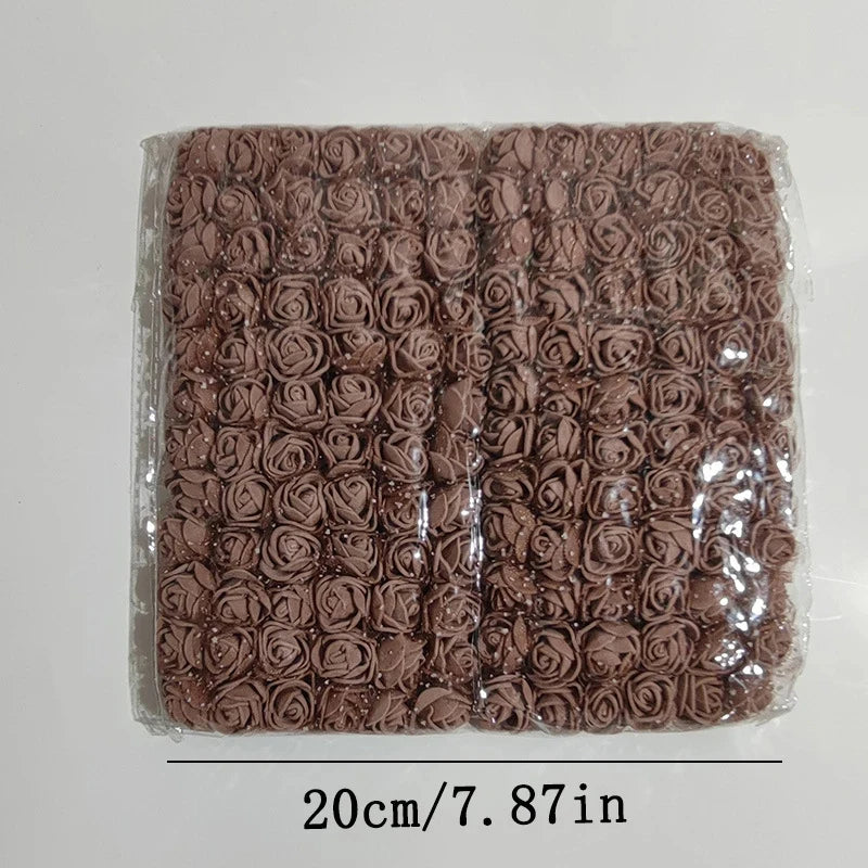 144 teiliges Mini Schaumrosen Set fuer kreative Dekorationen