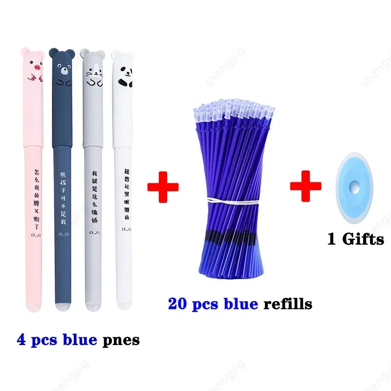 25-teiliges Kawaii Löschbares Gelstift-Set für Schule und Büro 15 cm