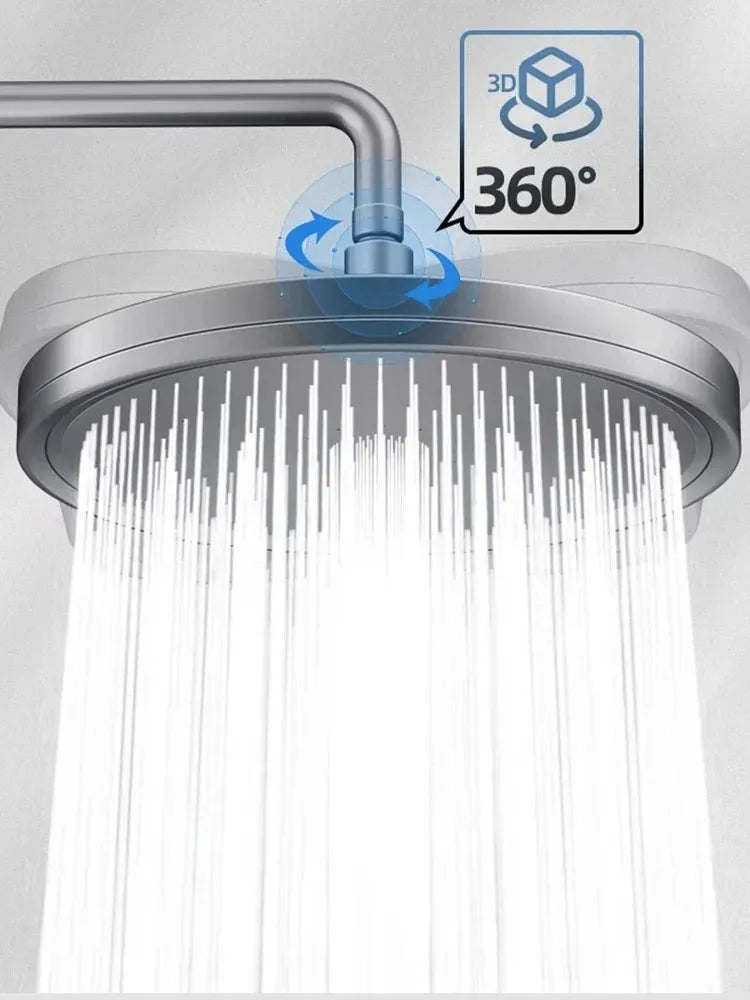 230mm Großer 6 Modi Duschkopf Hochdruck Regen Wasserfall Bad Zubehör