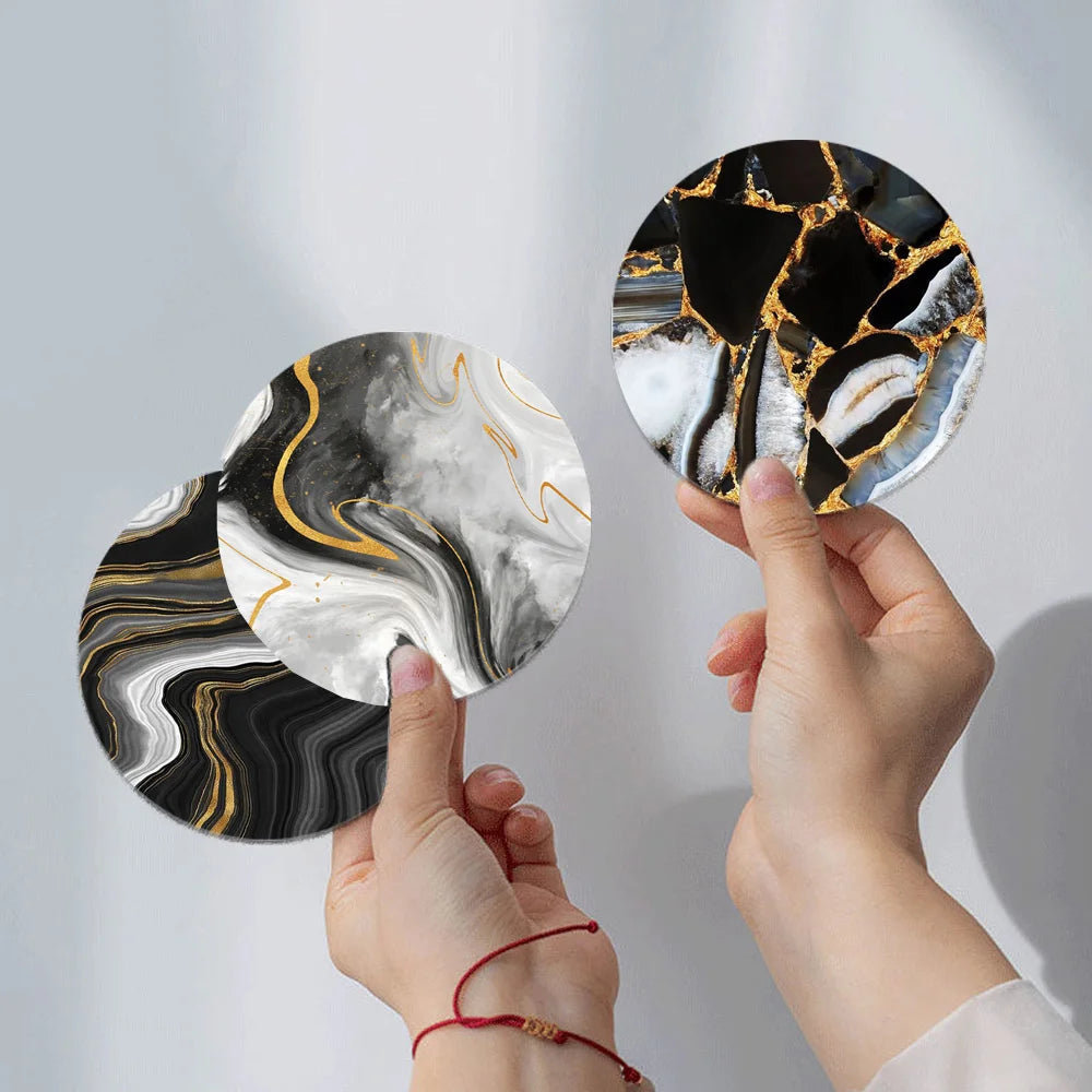 Marmor Optik Untersetzer aus Keramik und Kork für optimalen Schutz