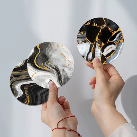 Marmor Optik Untersetzer aus Keramik und Kork für optimalen Schutz