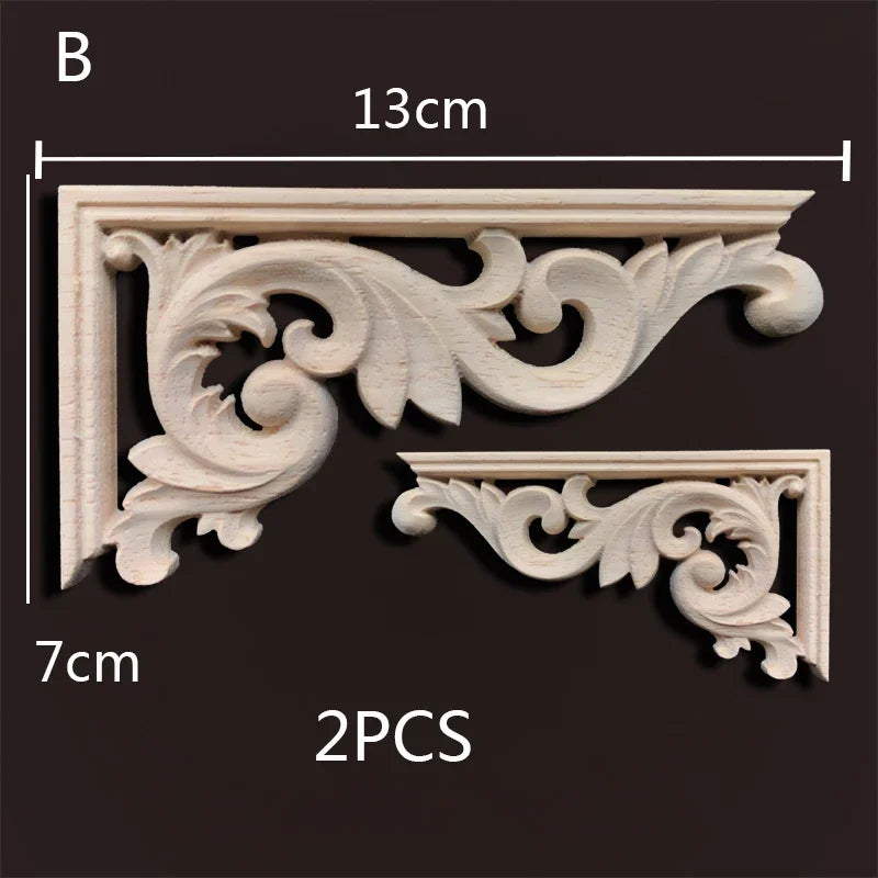 Exklusive Holz Eckverbindung Onlay Applikation für Möbel & Heimdeko