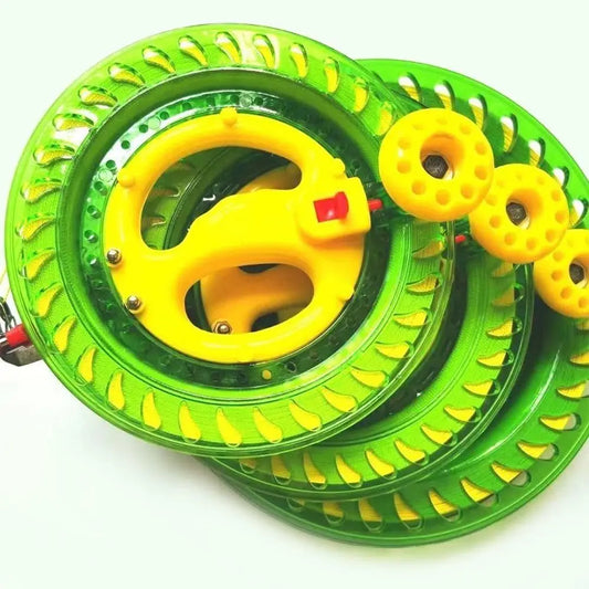 Runder Drachenwickler Blau mit Schnur 150-500m für Outdoor Flugspaß