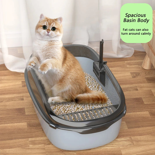 Katzentoilette Halbgeschlossen Hohe Seite Spritzwassergeschützt mit Schaufel
