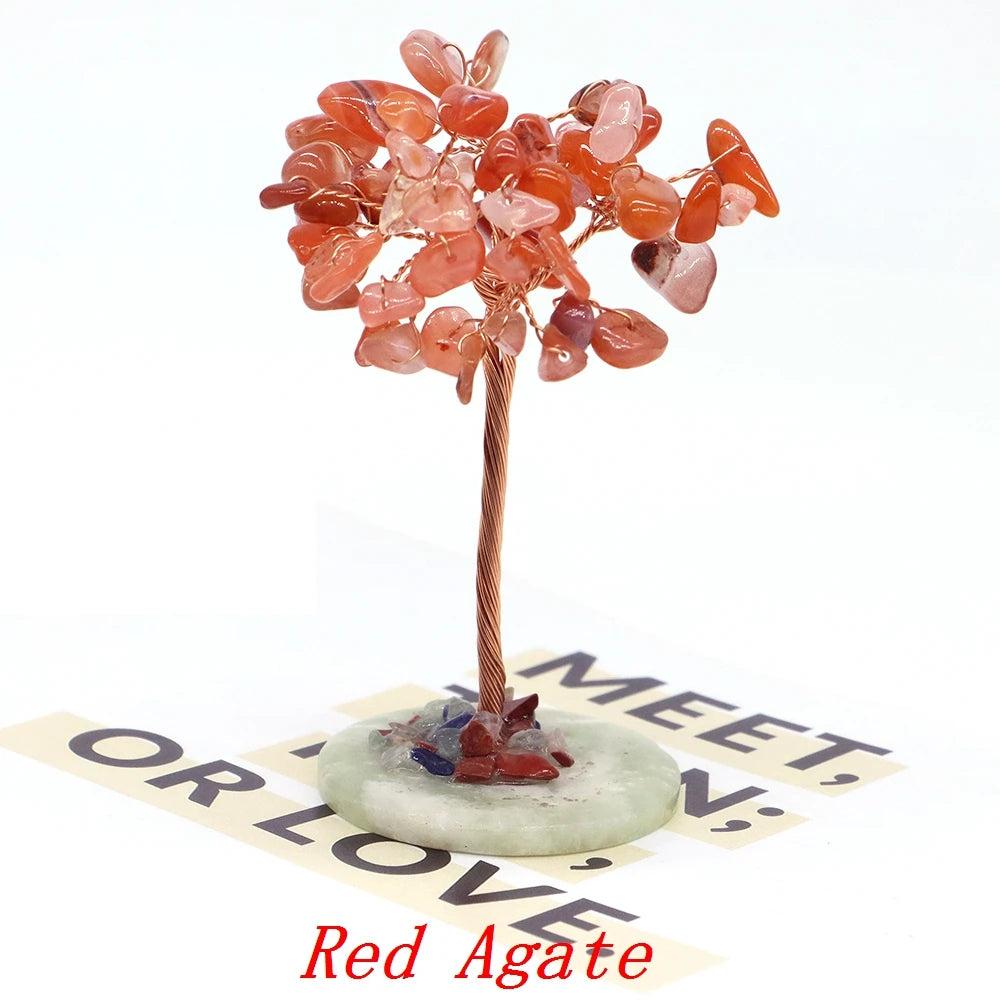 Kristall Achat Geldbaum für Feng Shui und positive Energie im Zuhause