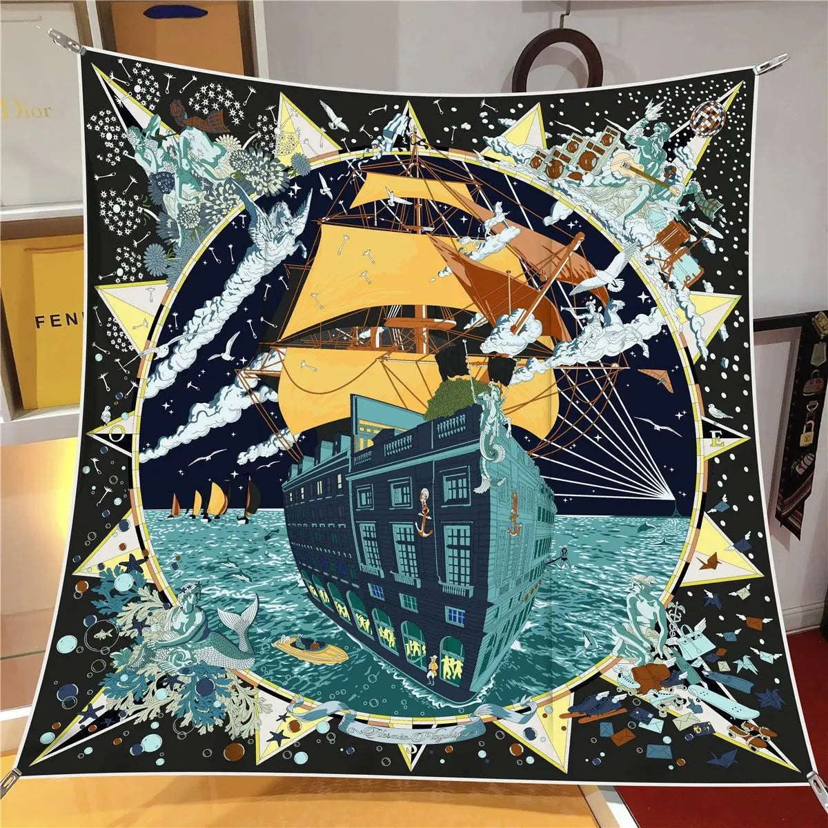 Stylisches bedrucktes Bandana Kopftuch Unisex vielseitig tragbar