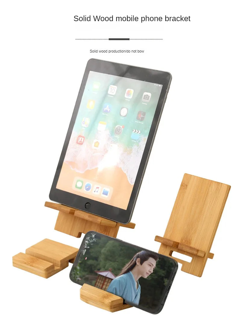 Holz Desktop Telefon Halter Faul Telefon Ständer Smartphone Ladestation Faul Telefon Halterung Mobiltelefon Unterstützung Tablet Ständer-Yabubest - Home & More