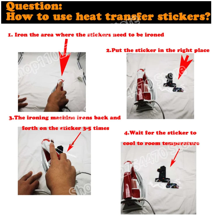 Vielseitige Wärmeübertragung Sticker für Kleidung und Rucksäcke