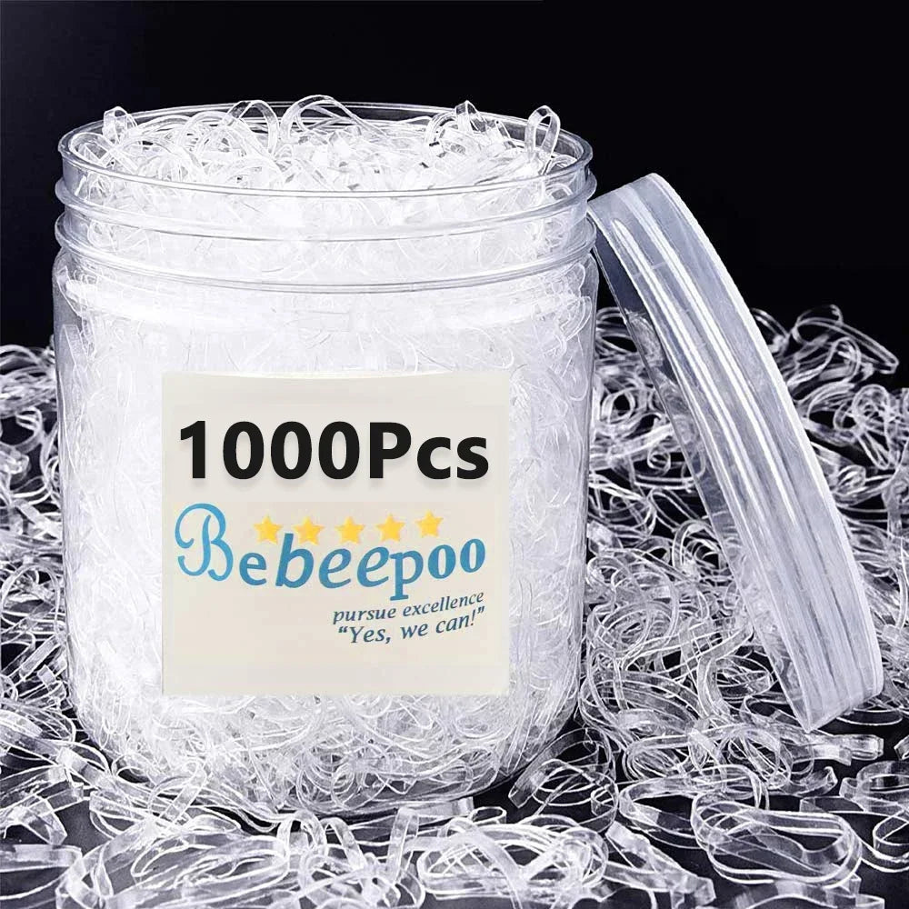 Transparente elastische Haargummis für sicheren Halt und dezente Frisuren