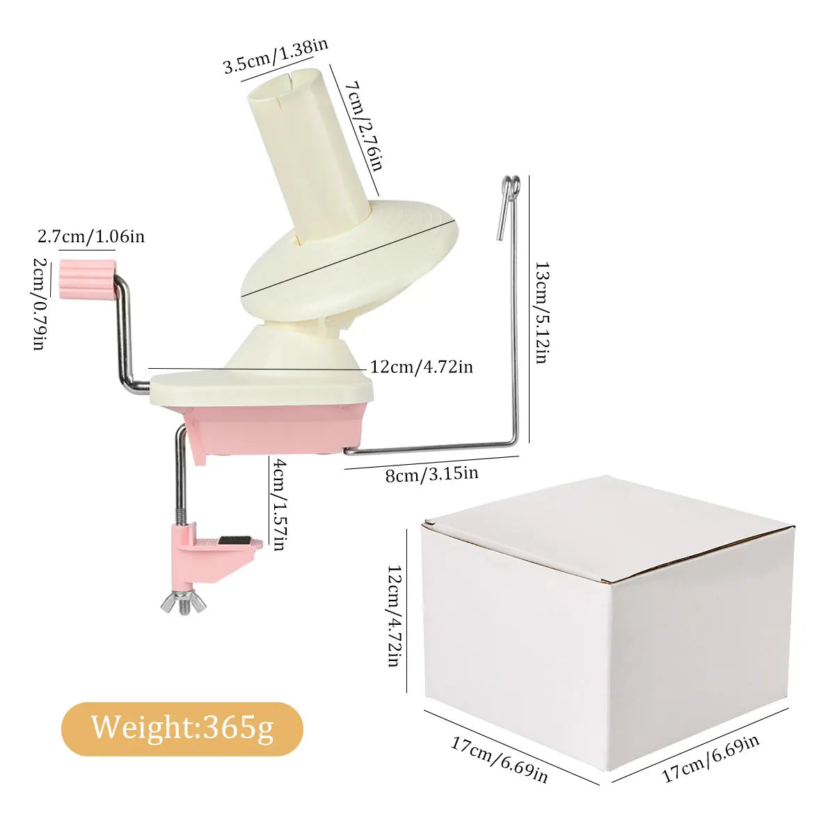 Handbetriebener Garnwickler aus Kunststoff für DIY Stricken und Nähen