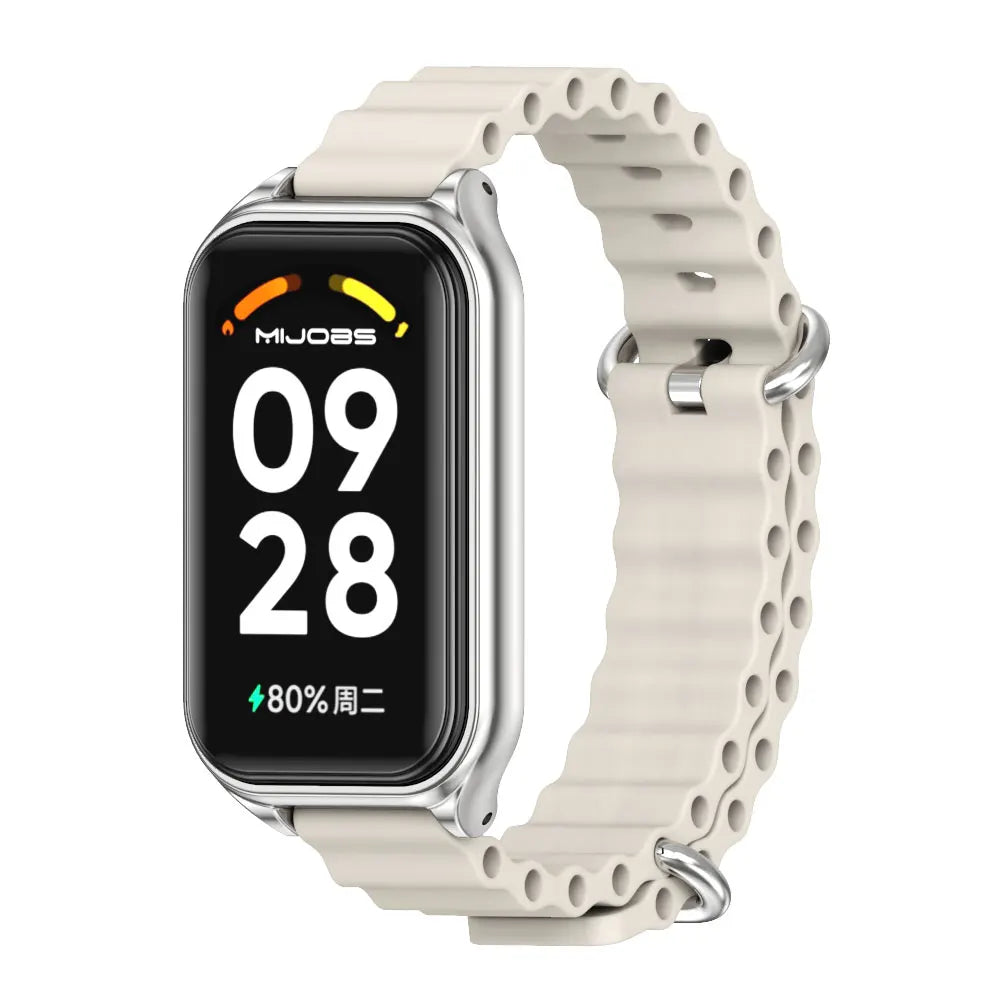 Silikon Armband Ersatz für Smart Band 8 9 mit Einstellbarer Länge