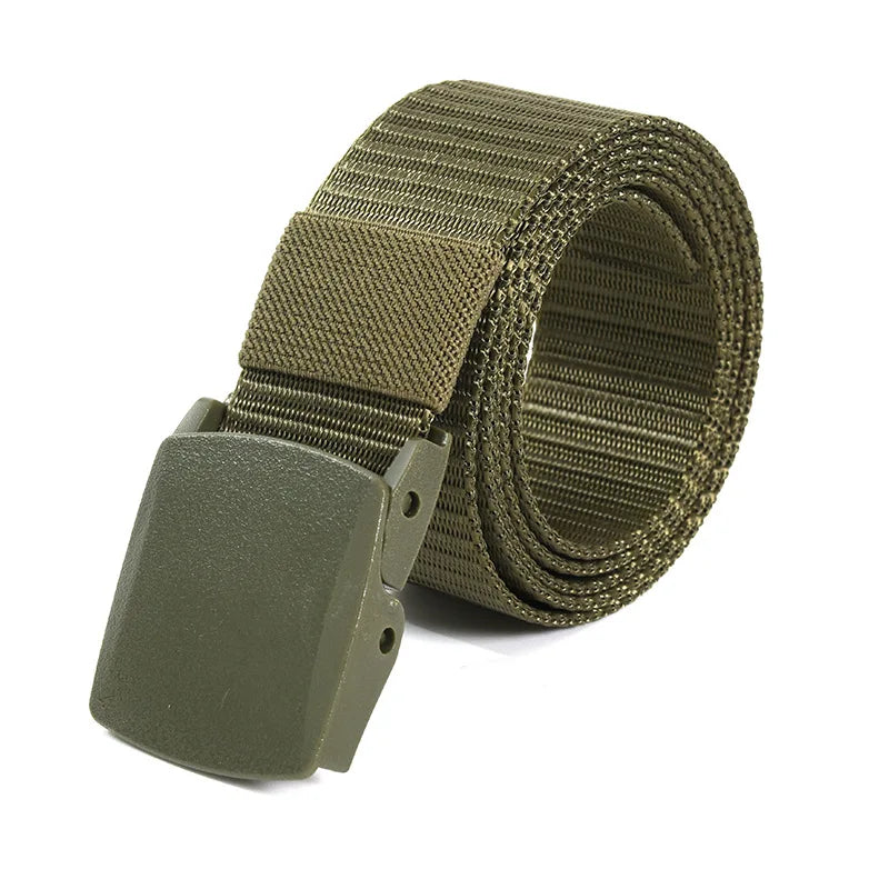 Metallfreier Unisex Leinwand Gürtel robust - flexibel mit leichter Kunststoff-Schnalle