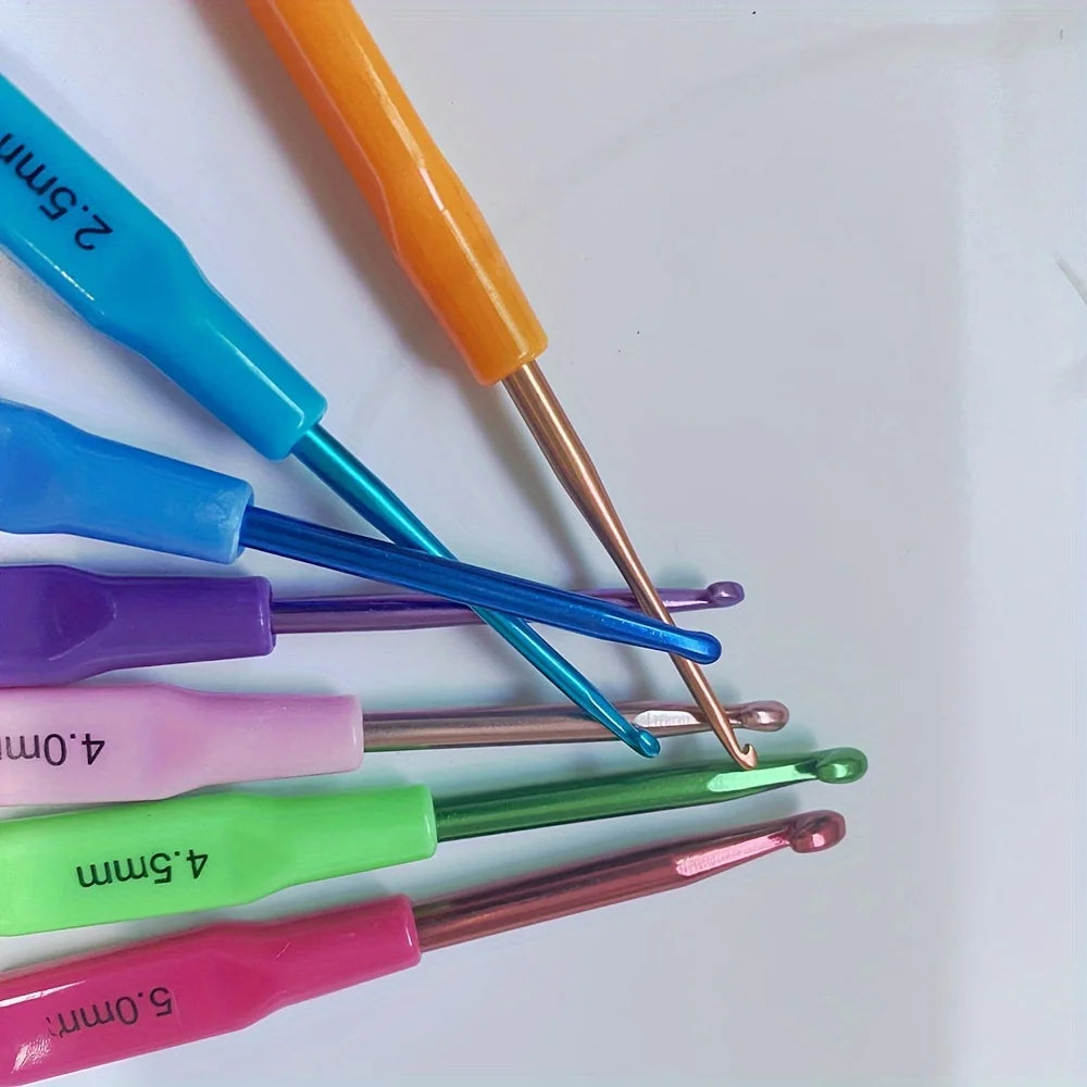 Mehrfarben Häkelset für kreative Projekte zu Hause