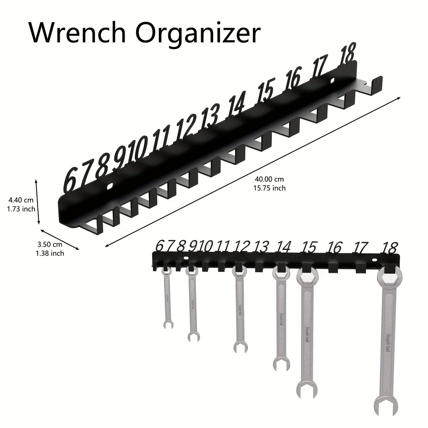 Robuster wandmontierter Schrauben Organizer aus Metall
