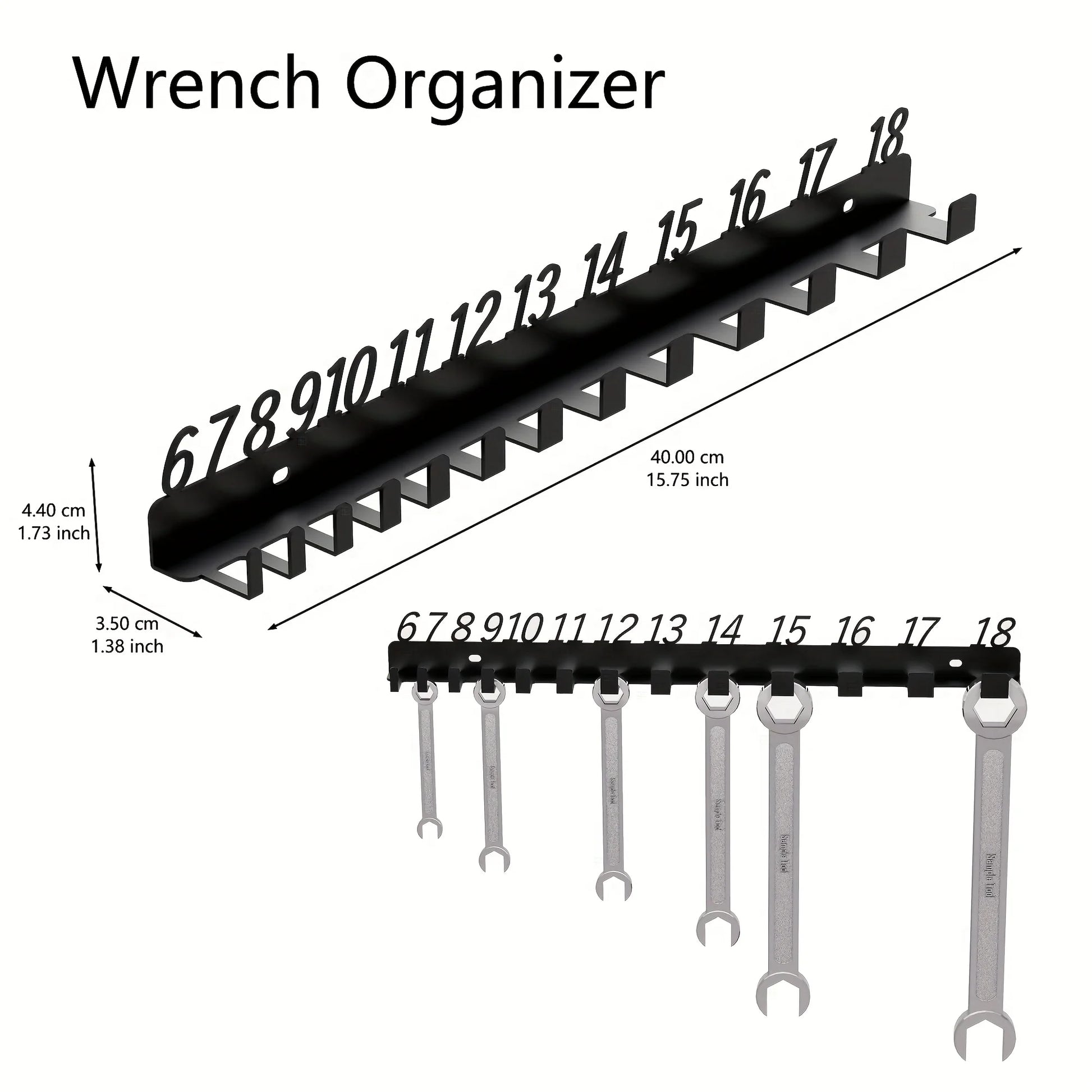 Robuster wandmontierter Schrauben Organizer aus Metall