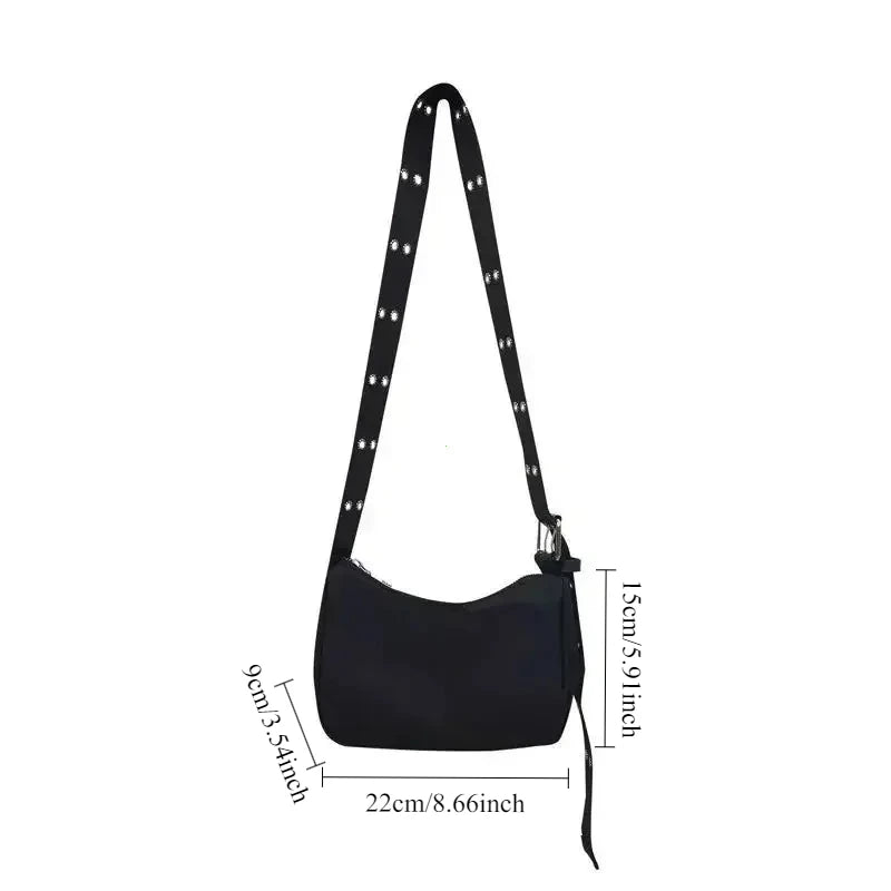 Moderne Nylon Schultertasche für Damen – Leicht - Alltagstauglich