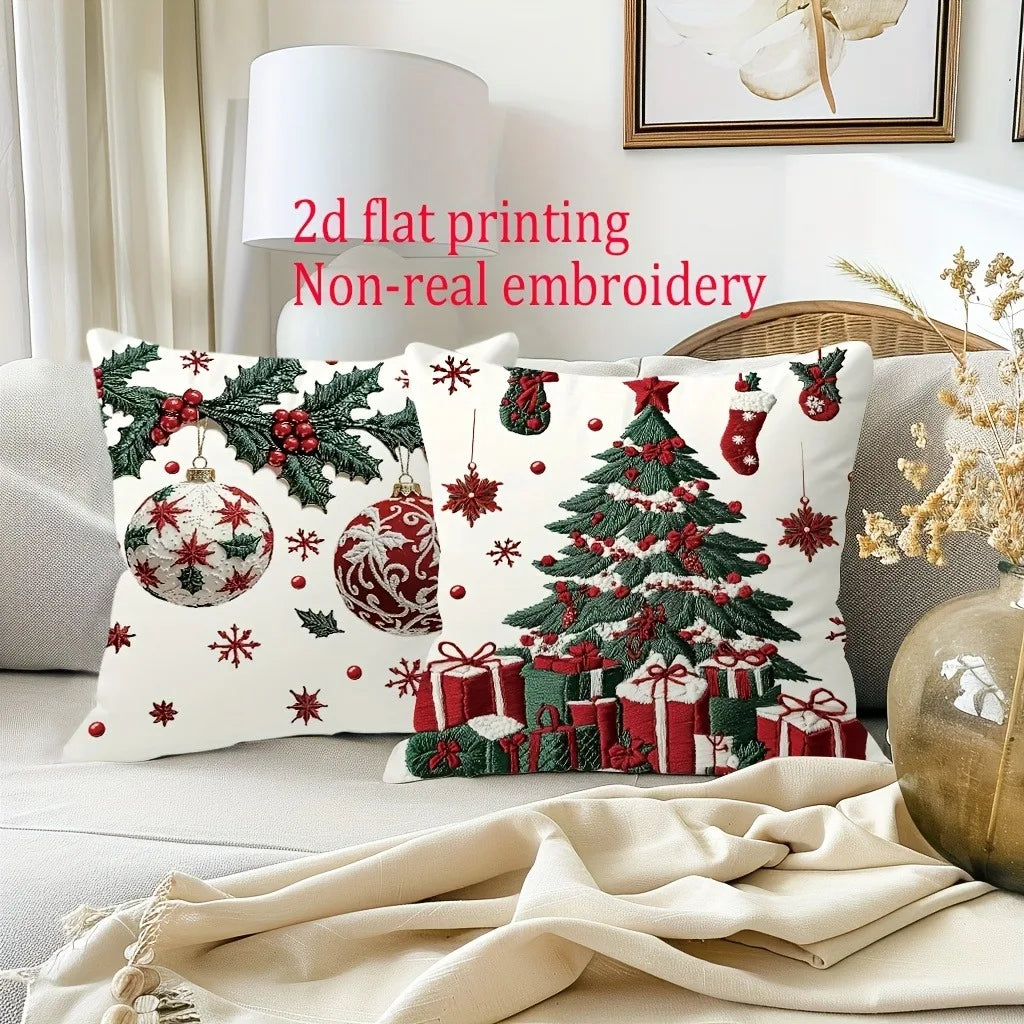 Weihnachtliche Kissenbezüge mit festlichen Motiven für Ihr Zuhause