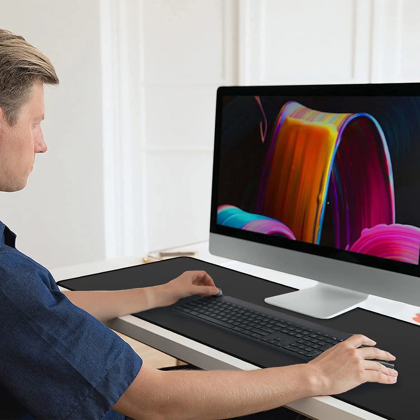 Großes rutschfestes Mauspad für Gaming und produktives Arbeiten