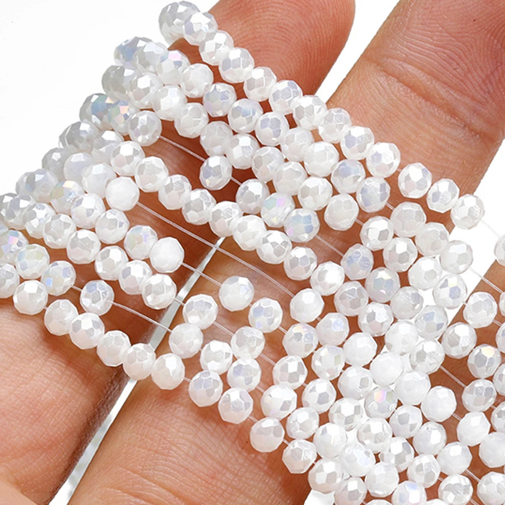 120 Kristall Glas Rondelle Perlen - Facettierte Spacer Perlen-Yabubest - Home & More