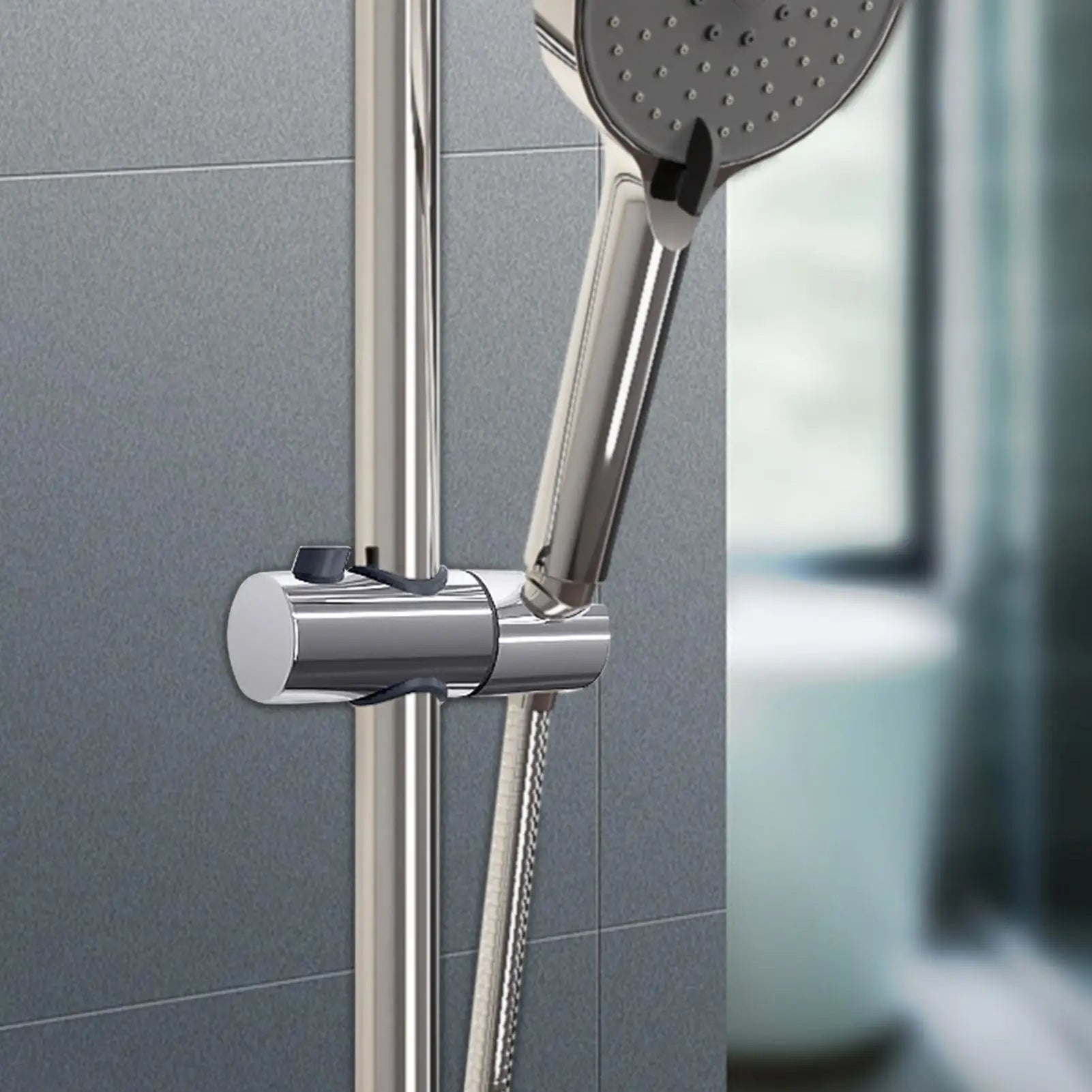 Verstellbarer Duschkopfhalter für Schiebestange, halterungsset chrom-Yabubest - Home & More