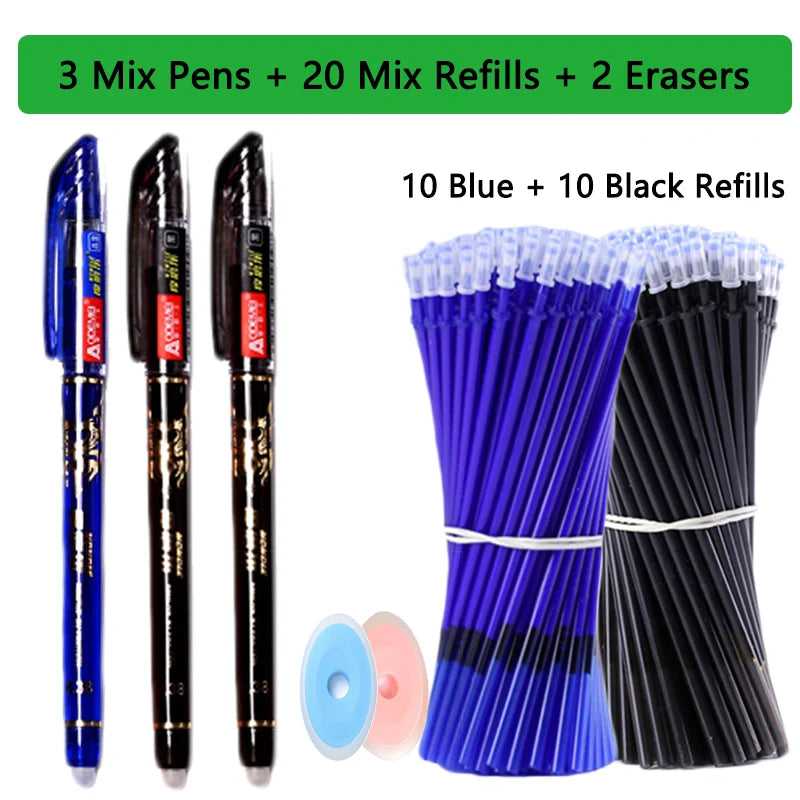 25-teiliges Kawaii Löschbares Gelstift-Set für Schule und Büro 15 cm