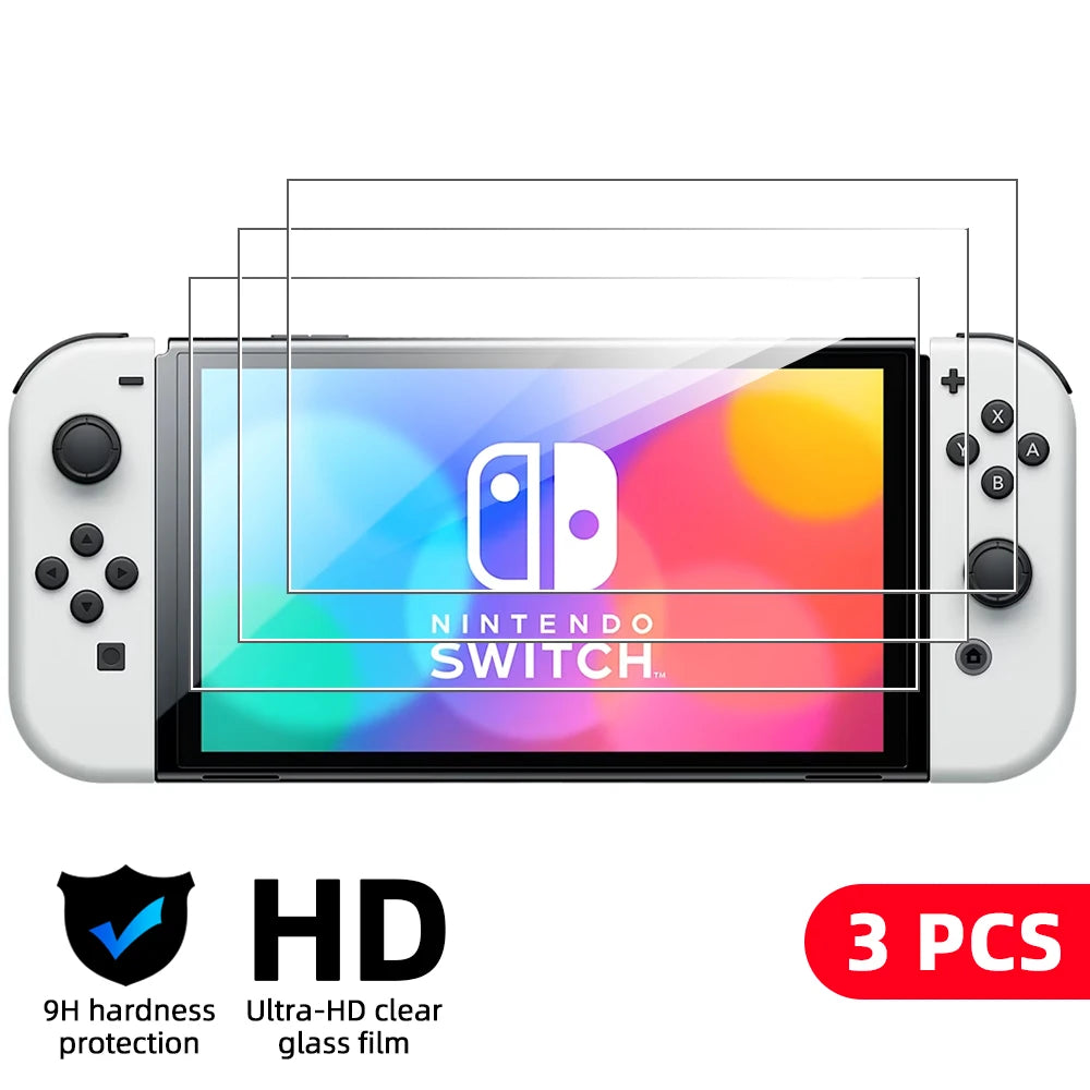9H gehärtetes Glas Displayschutzfolie für Nintendo Switch OLED - Lite