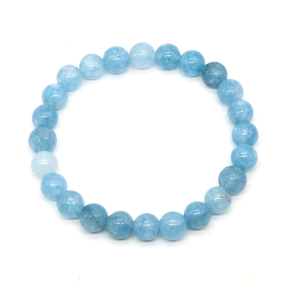 Natürliches Aquamarin Quarz Armband für Yoga und Meditation
