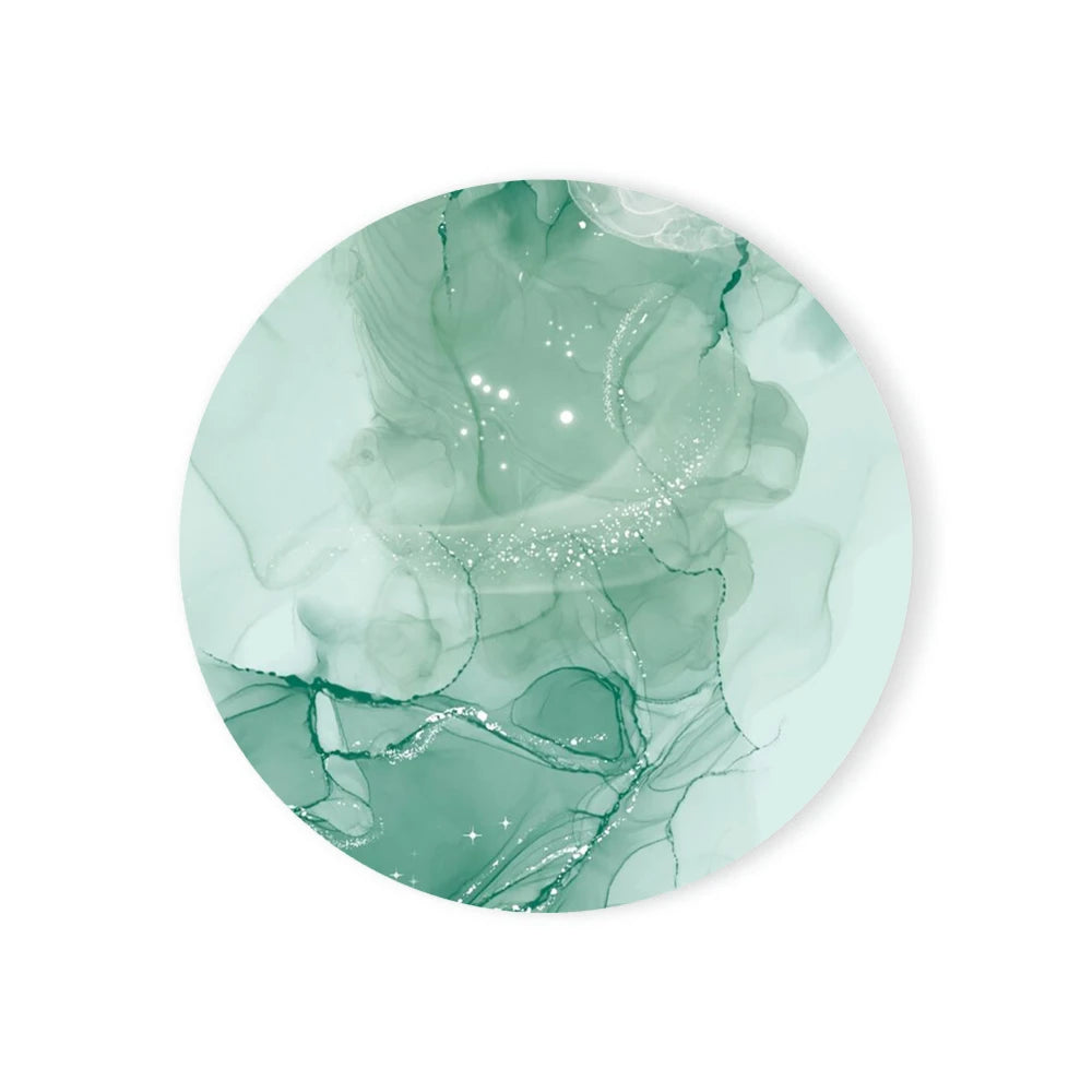 Runder Keramikuntersetzer mit Korksockel Marmoroptik für Tischdeko