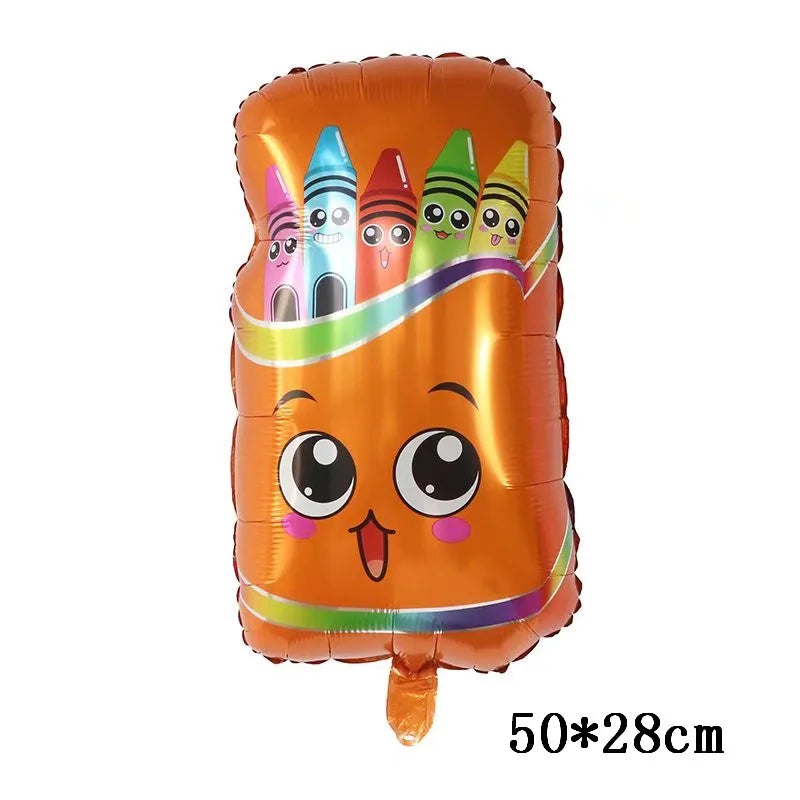 Buntstift Bleistift Schultasche Folienballon für Lern- - Schulparty Deko
