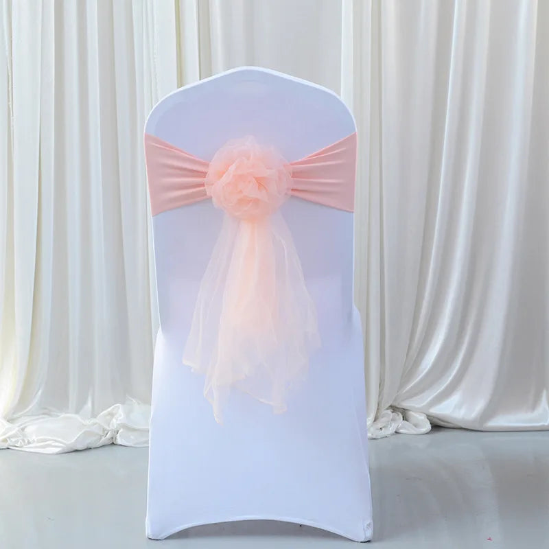 Elegante Organza Stuhlschärpen in verschiedenen Farben 10-teilig