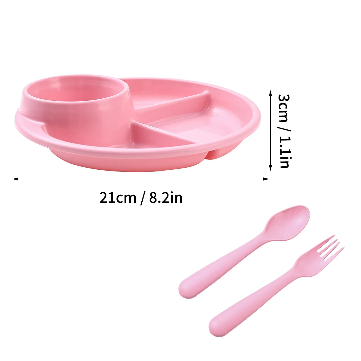 Geteilter Kunststoff Teller Mikrowellengeeignet wiederverwendbar rund