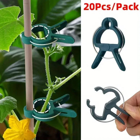 20 Gartenklammern für Pflanzenstütze – Ideal für Tomaten und Gemüse