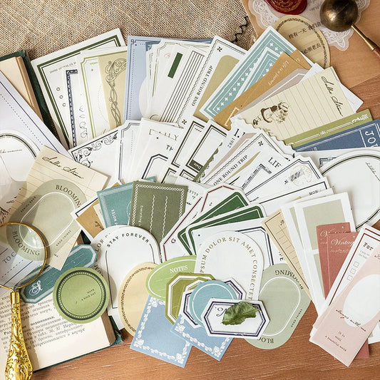 100-teiliges Vintage Memo Papier Set für Scrapbooking und DIY Projekte