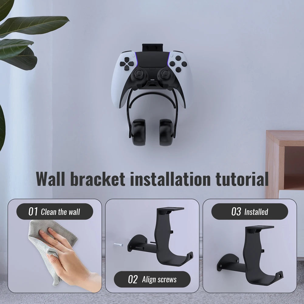 Universelle Controller Halterung für PS5 Switch Pro Xbox mit Kopfhörerhalter