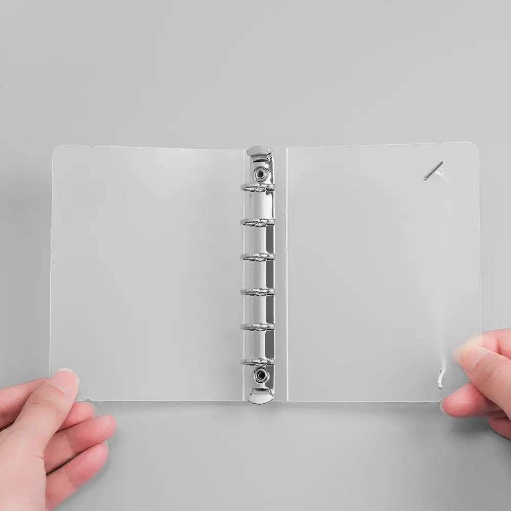 Matt durchscheinende PP Notizbuch Huelle Ringordner A4 B5 A5 A6 A7