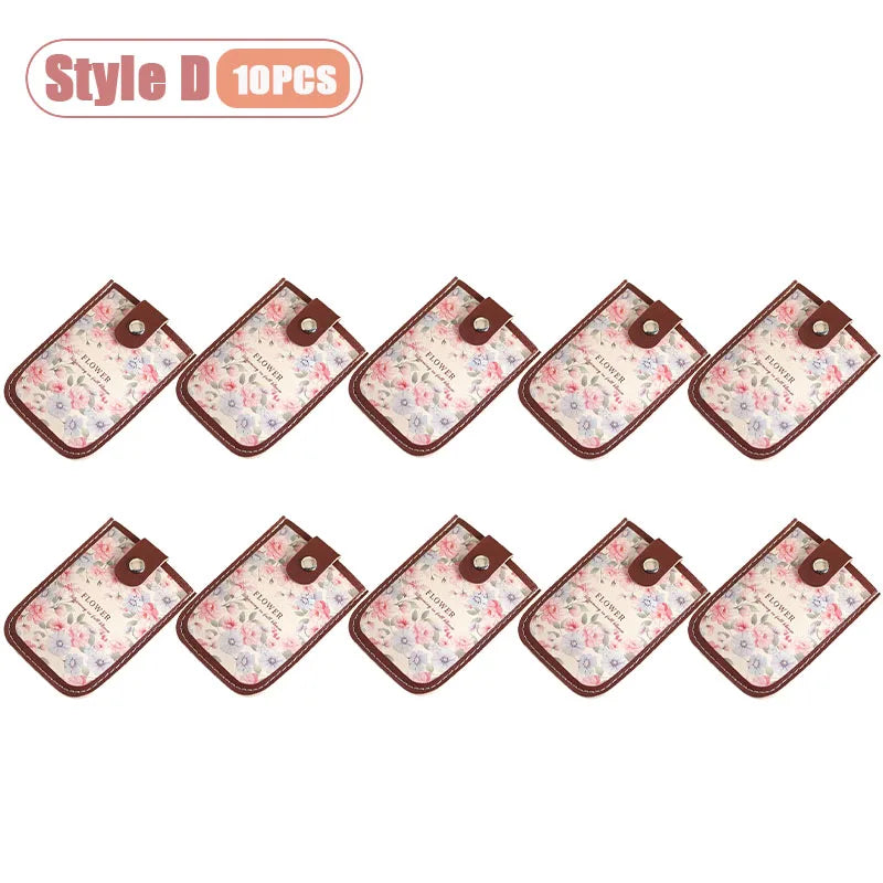 Kartenetui mit Vintage-Blumenmuster und mehreren Fächern für Damen